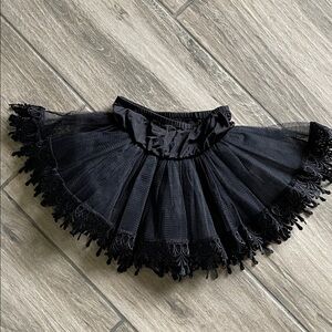 Elegant Black Lace Trim Skirt (Goth Tutu) Festival Halloween